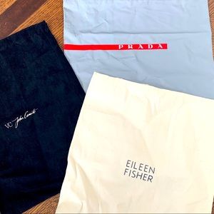 Prada, Eileen Fisher and VC Vince Camuto dust bags